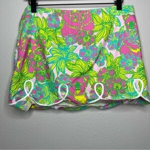 Lilly‎ Pulitzer Originals Women Skirt Tate Green Pink Floral Paradise Koala Bear